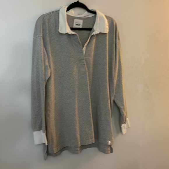 ARIE GRAY COLLARED SWEATER - Picture 2 of 11